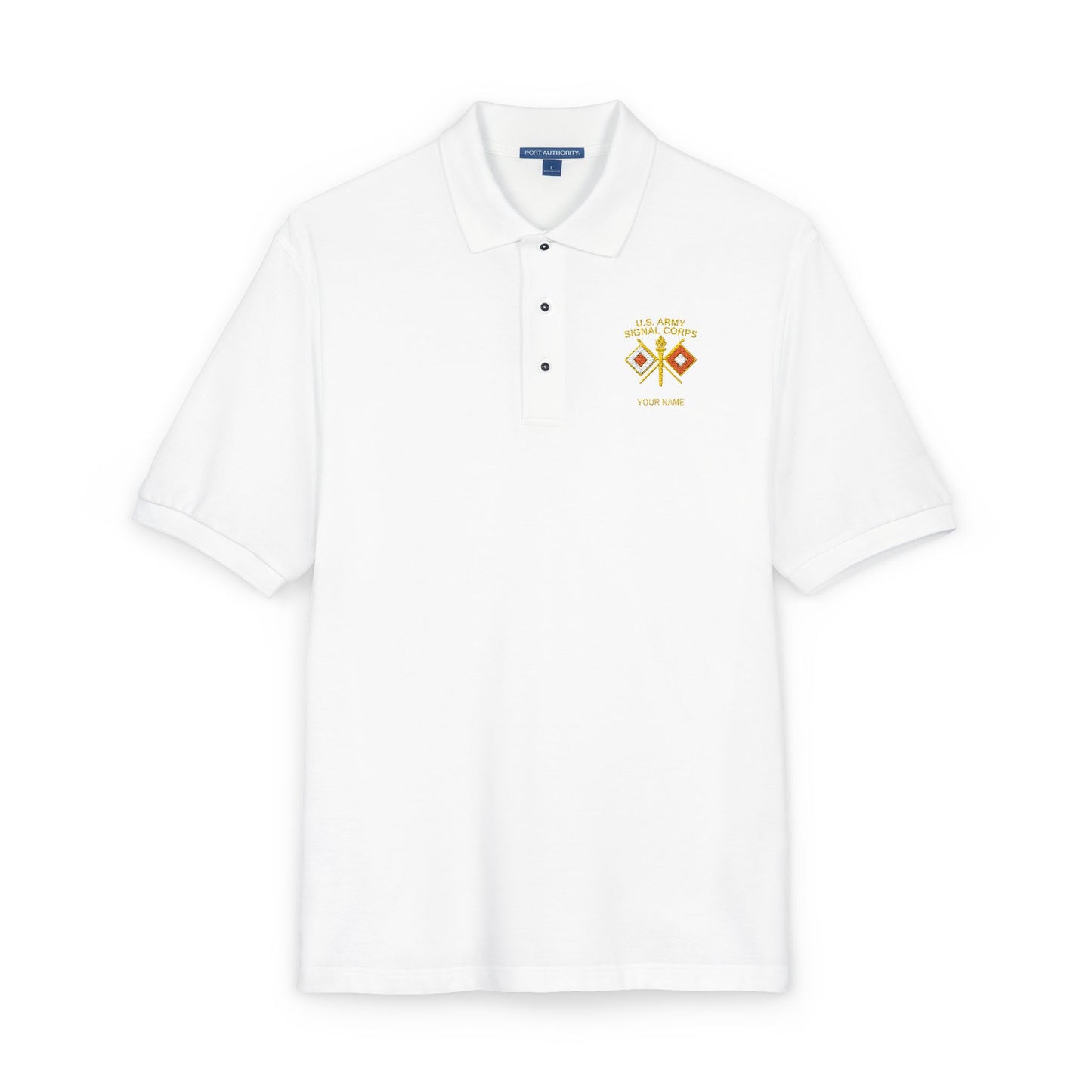 Signal Corps Pique Polo w/ Name