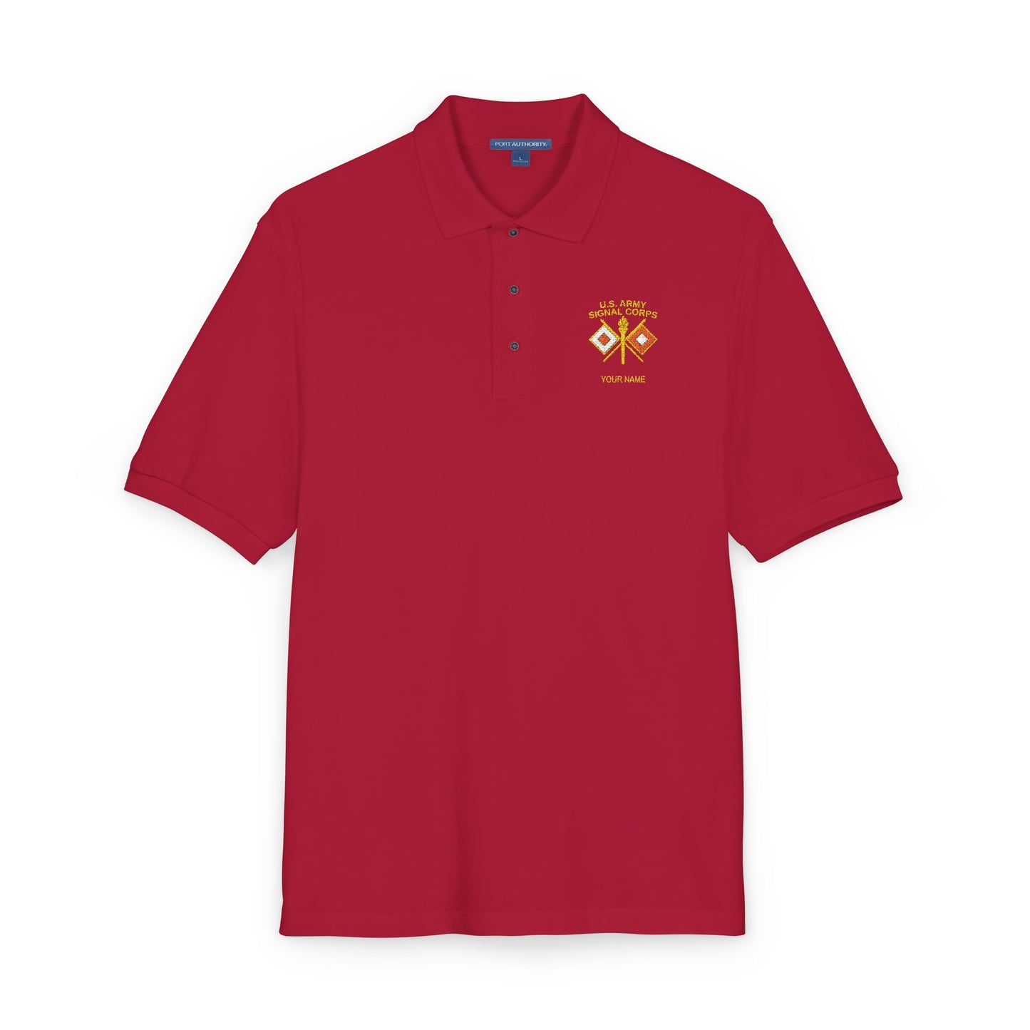 Signal Corps Pique Polo w/ Name
