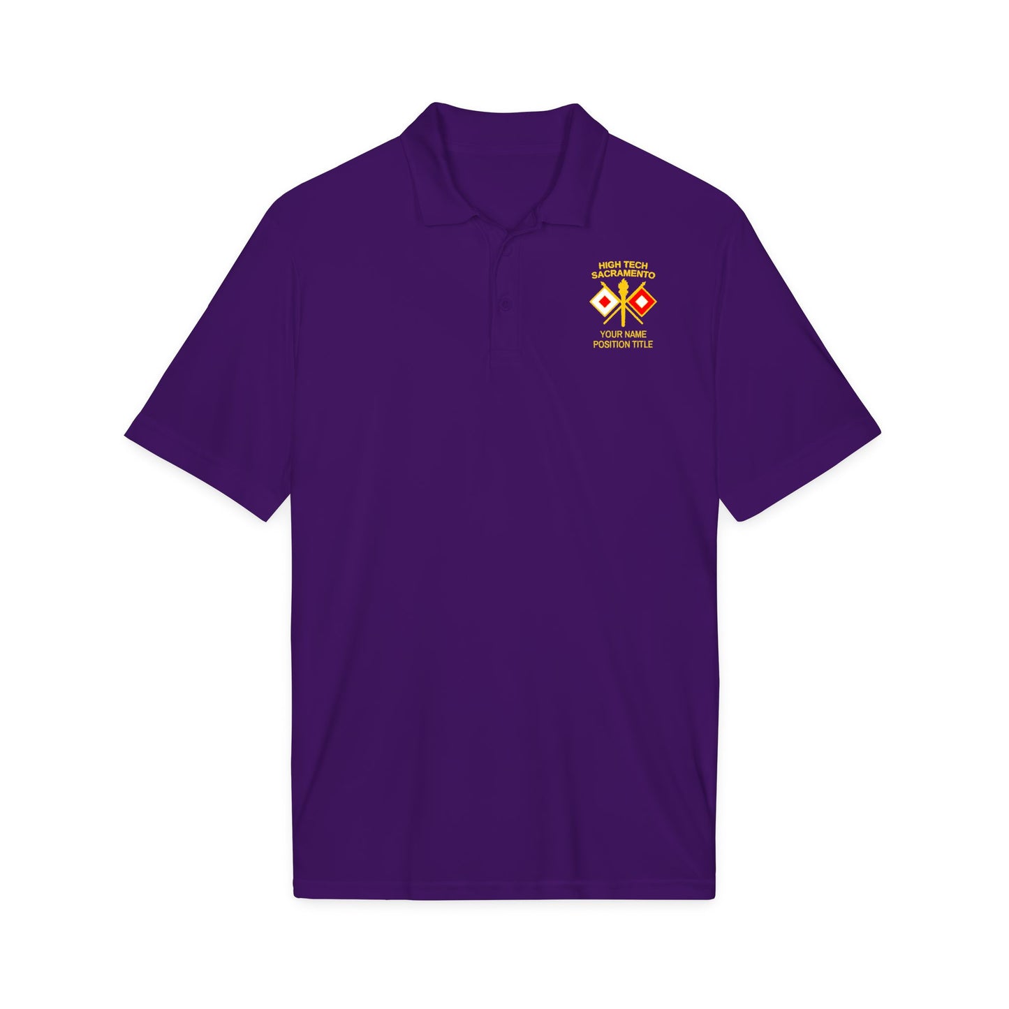 High Tech Sport Polo w/ Name & Title