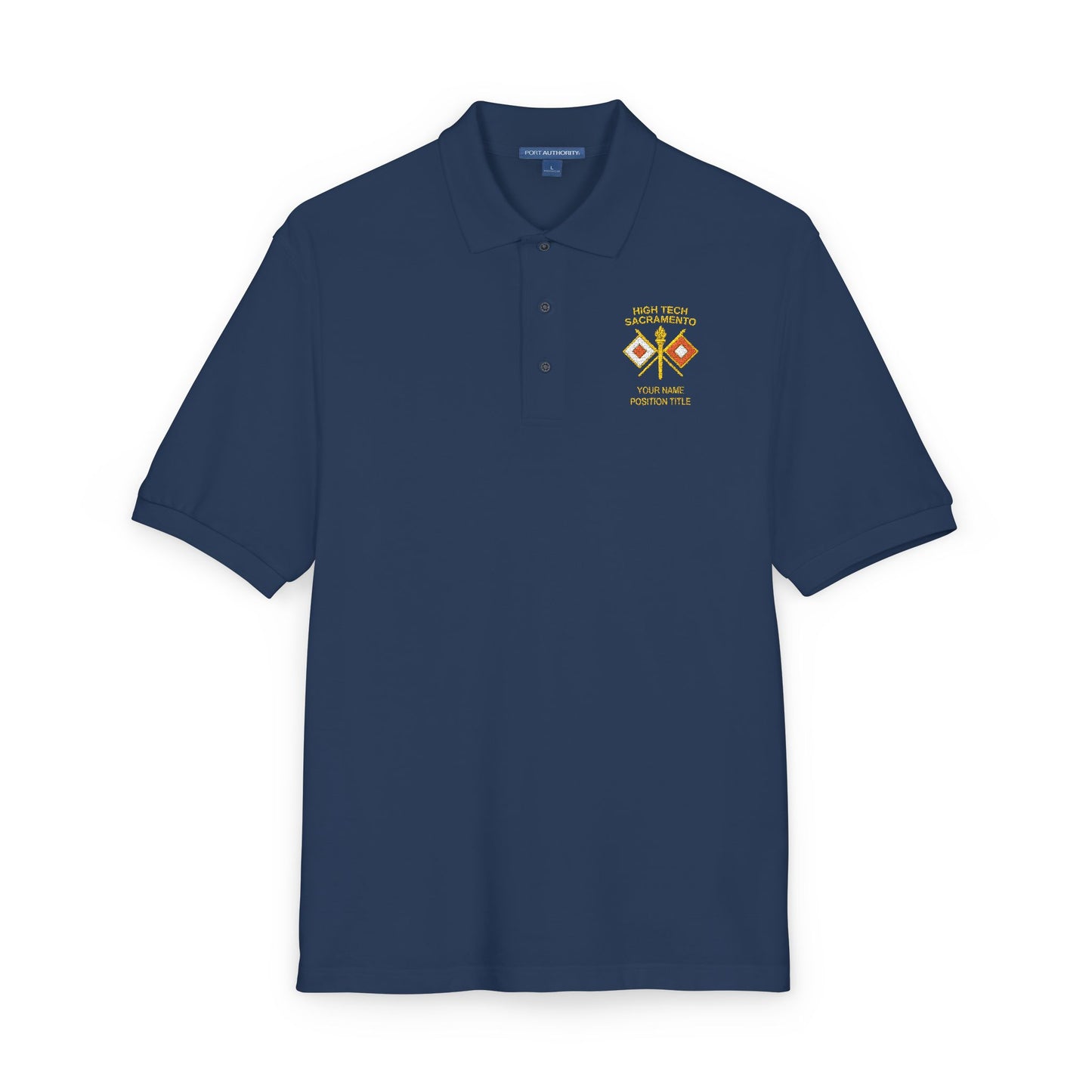 High Tech Pique Polo w/ Name & Title