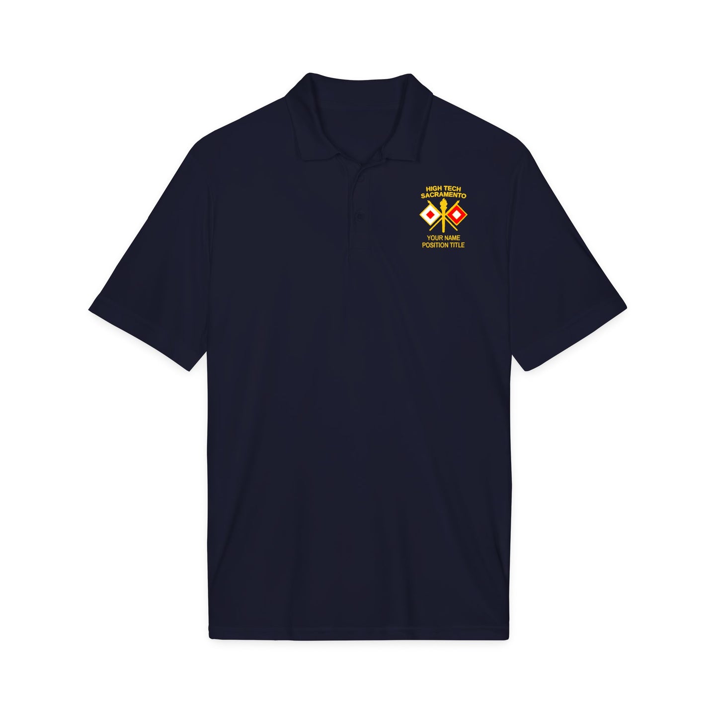 High Tech Sport Polo w/ Name & Title