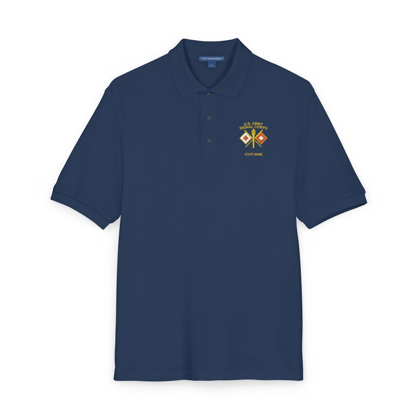 Signal Corps Pique Polo w/ Name