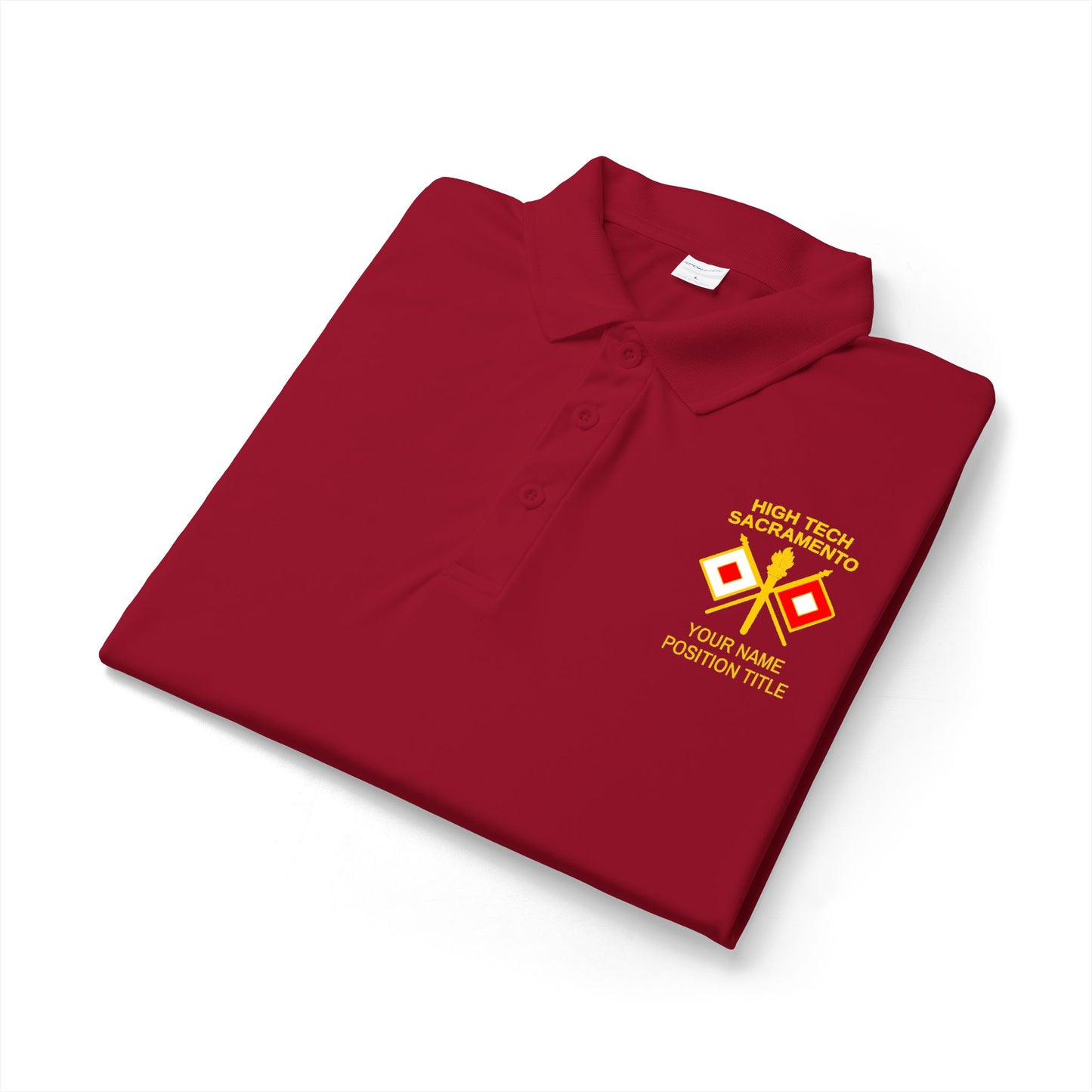 High Tech Sport Polo w/ Name & Title