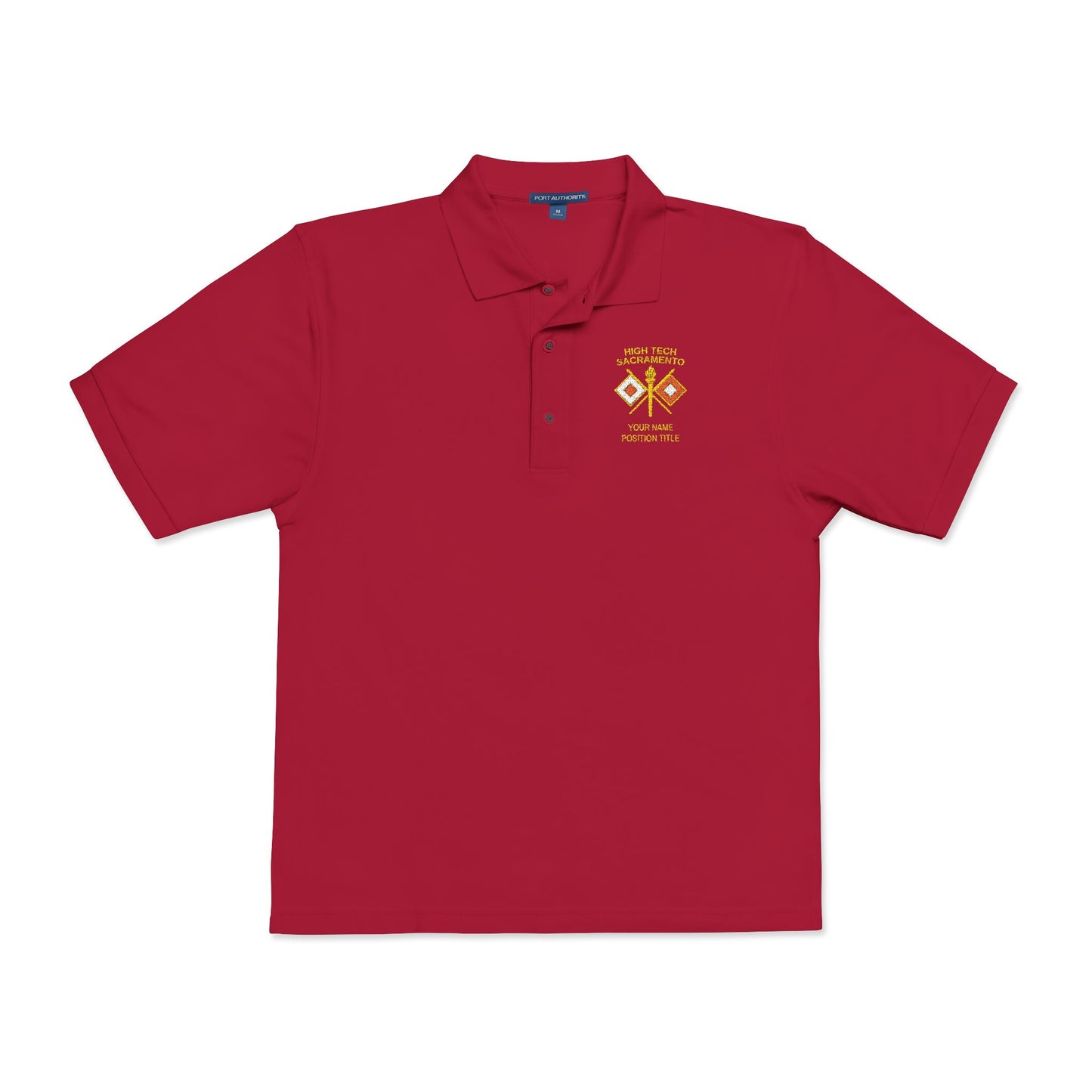 High Tech Pique Polo w/ Name & Title