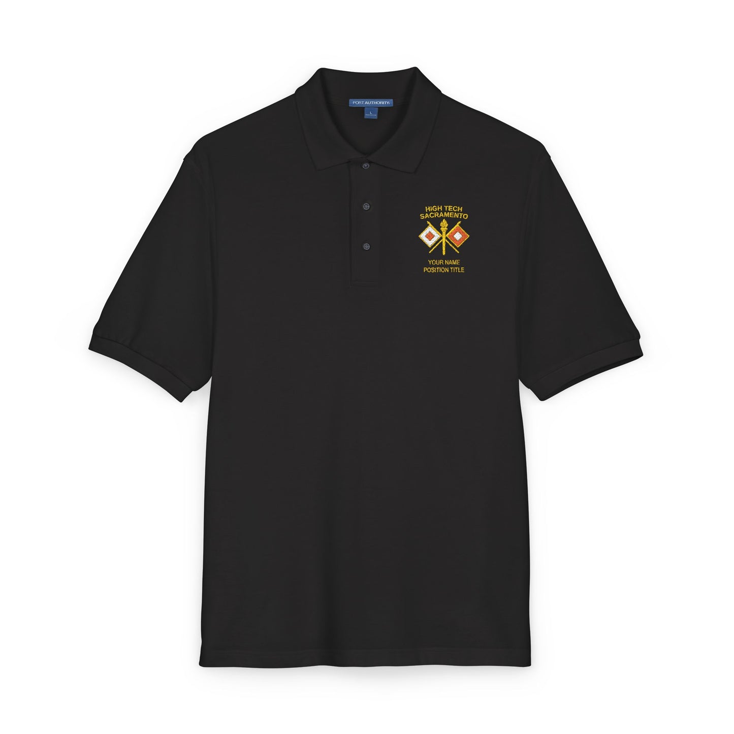 High Tech Pique Polo w/ Name & Title