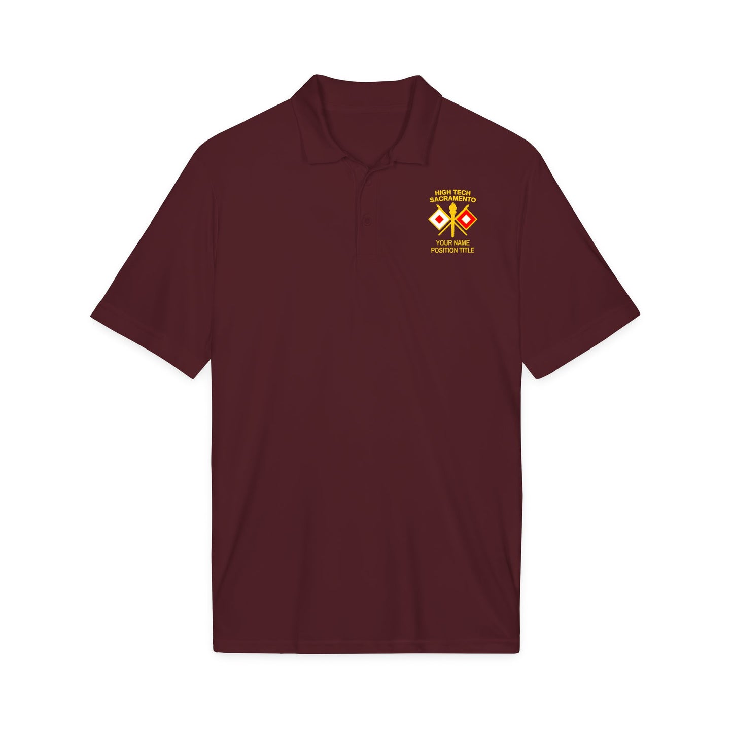 High Tech Sport Polo w/ Name & Title