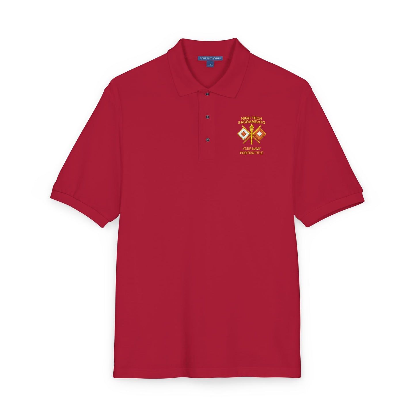 High Tech Pique Polo w/ Name & Title