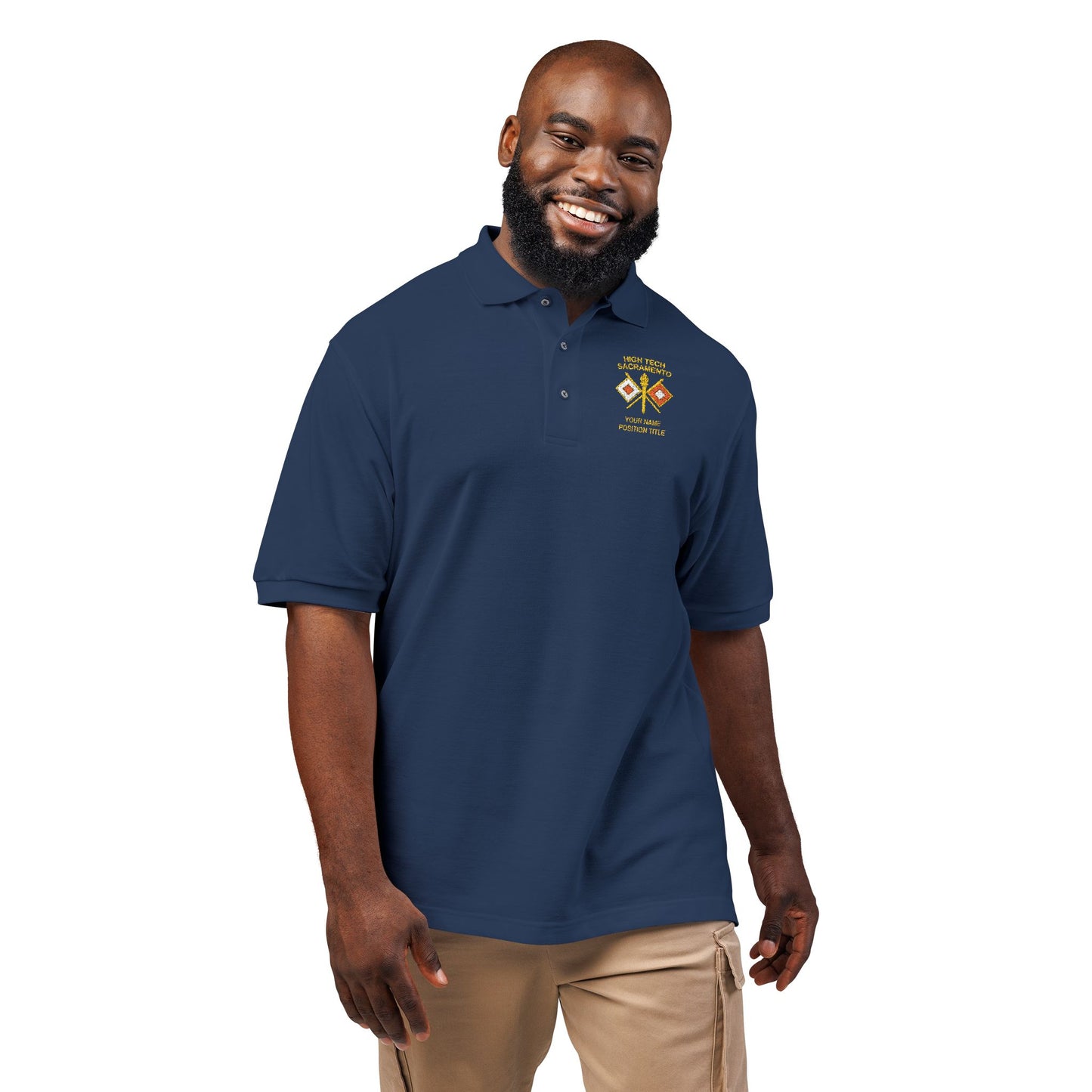 High Tech Pique Polo w/ Name & Title