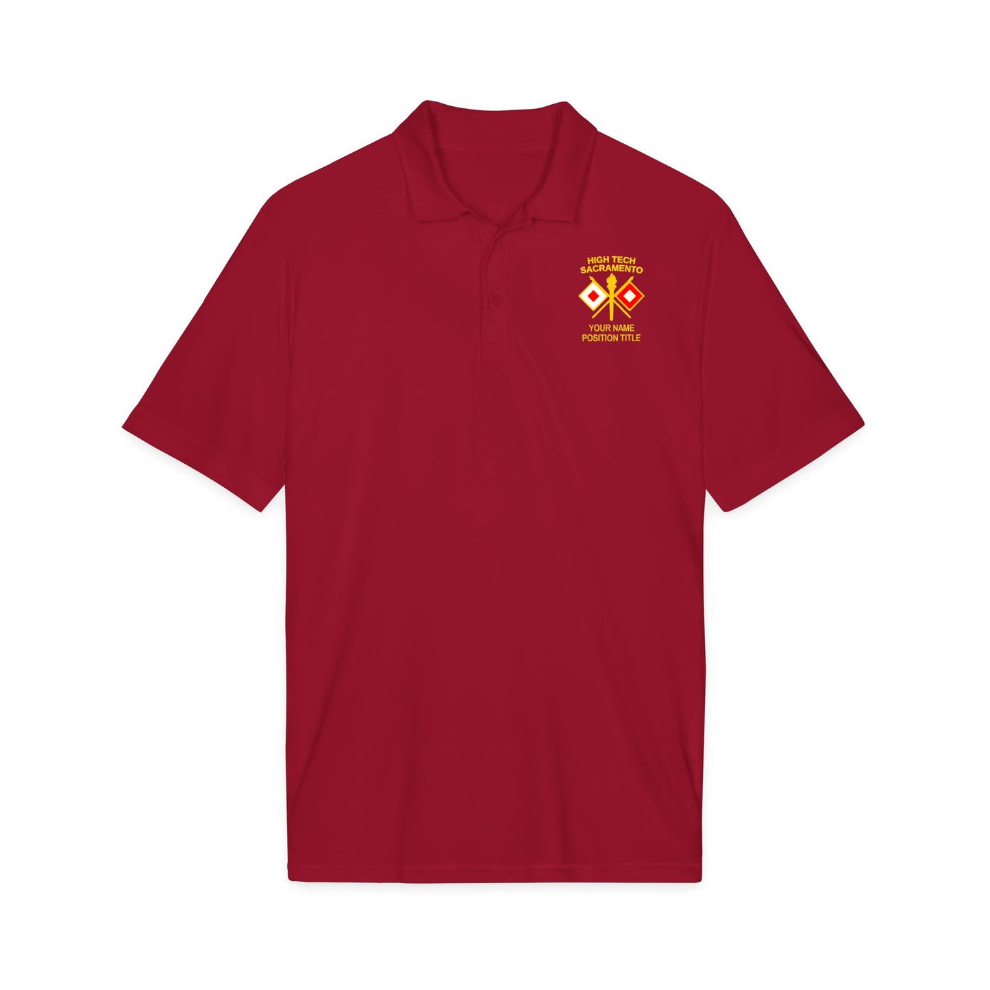 High Tech Sport Polo w/ Name & Title