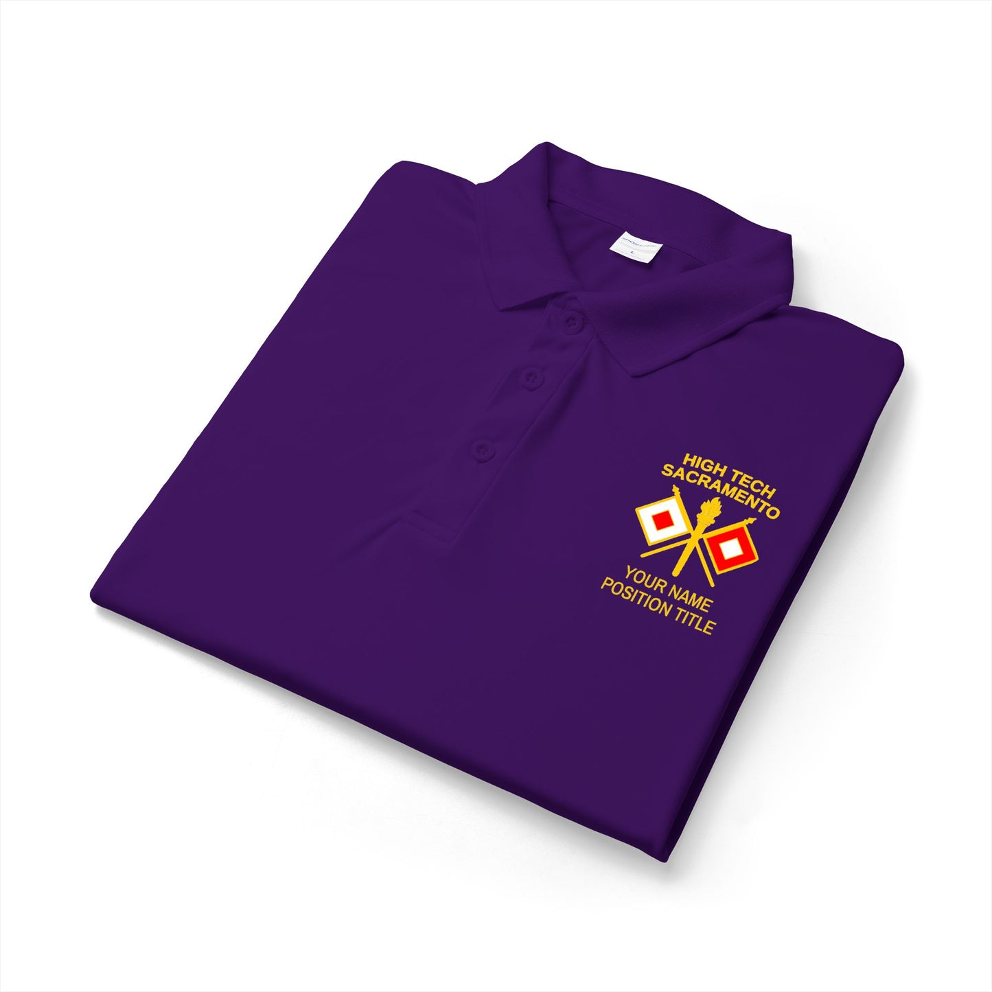 High Tech Sport Polo w/ Name & Title