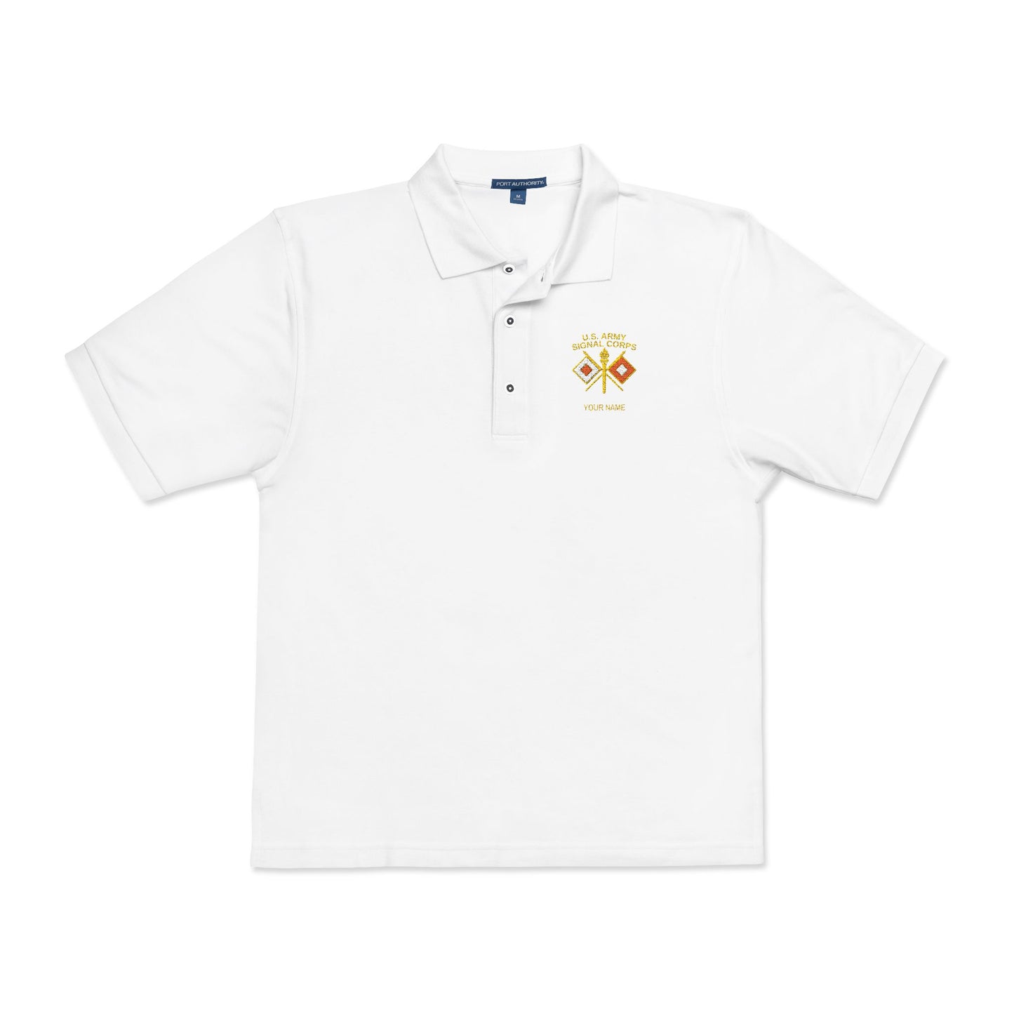Signal Corps Pique Polo w/ Name