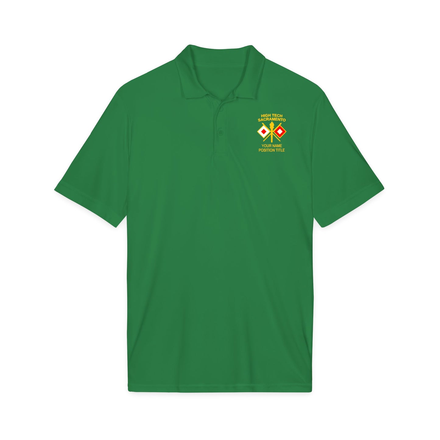 High Tech Sport Polo w/ Name & Title