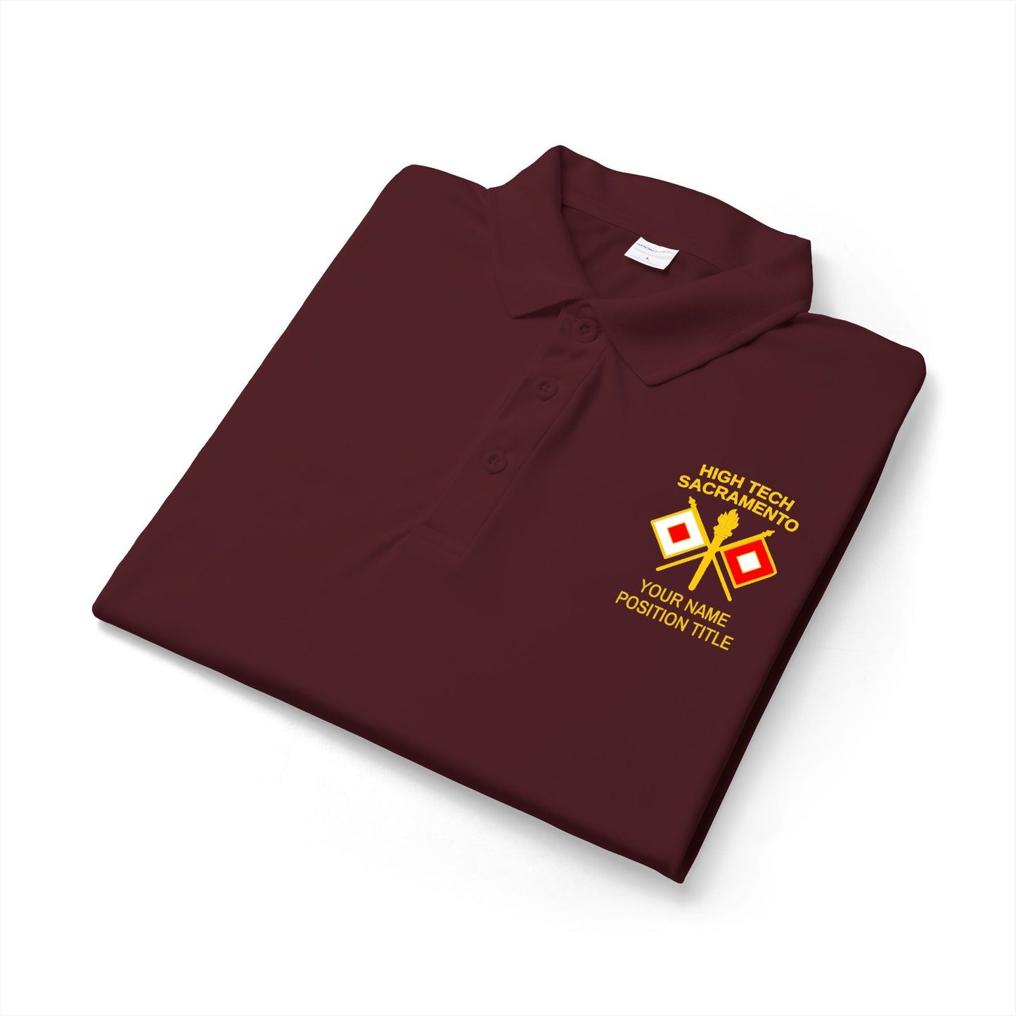 High Tech Sport Polo w/ Name & Title