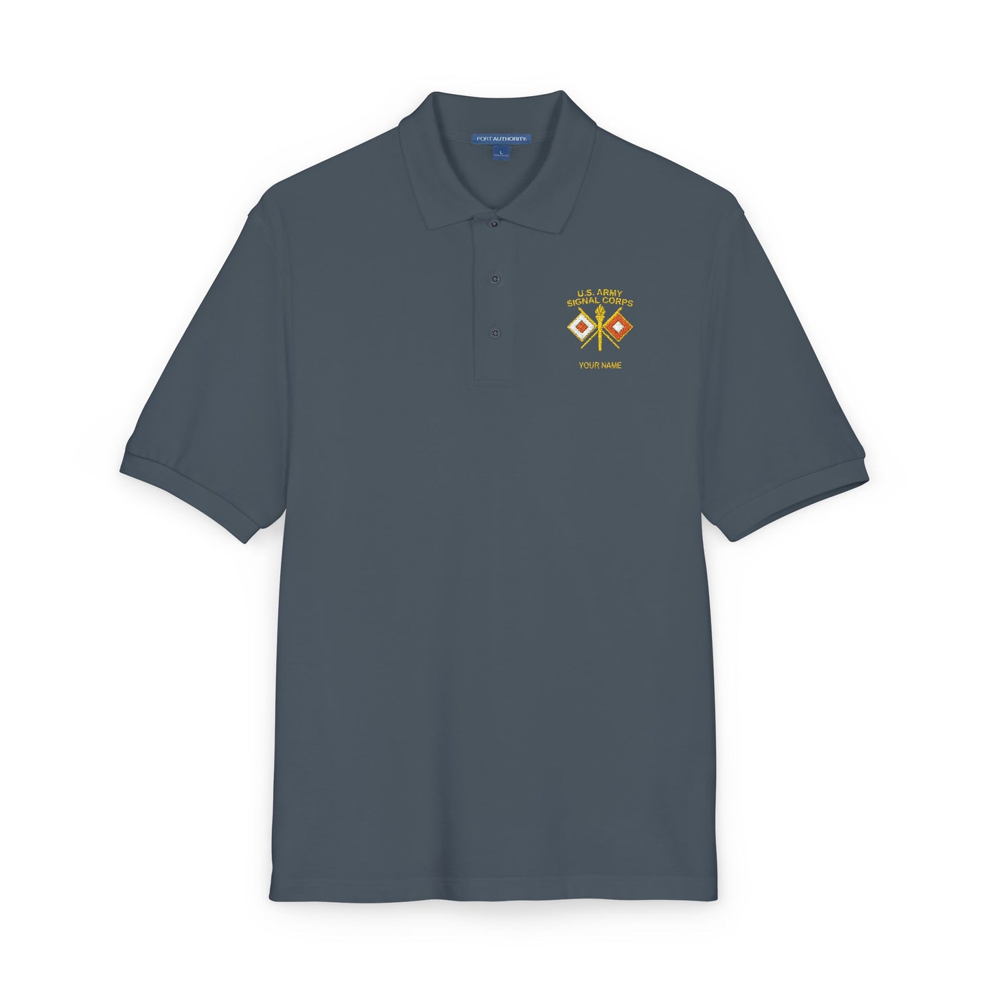 Signal Corps Pique Polo w/ Name