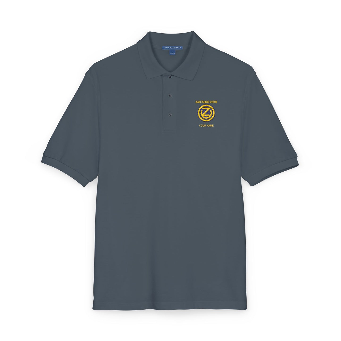 102D Div Pique Polo w/ Name