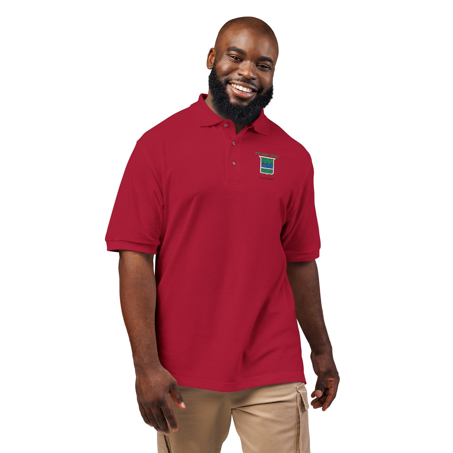 80th TC Pique Polo w/ Name