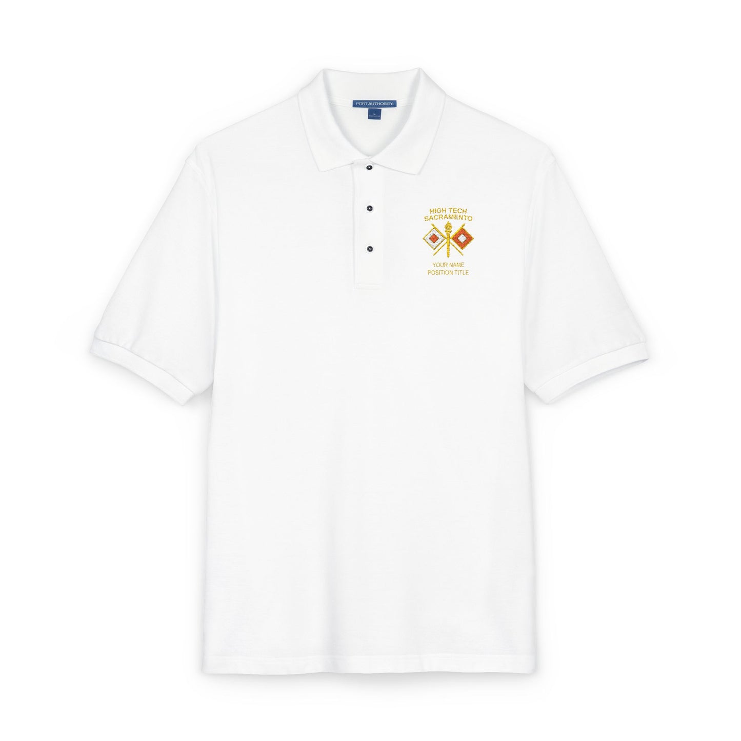 High Tech Pique Polo w/ Name & Title